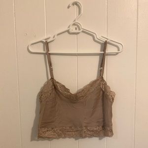 Brandy Melville Mock Silk Crop Tank